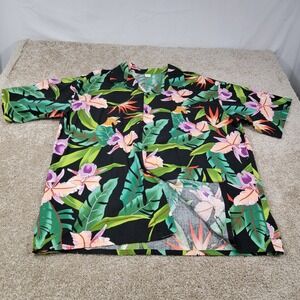 Floral Hawaiian Shirt Tropical Print Short Sleeve Button‎ Up Menswear